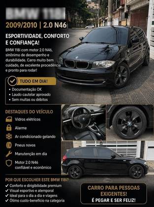 BMW 118i 1.8 UE71 16V GASOLINA 4P AUTOMÁTICO
